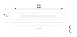 Душевой лоток Boheme B&T Infinity 981-80-BRB 80 см брашированная бронза